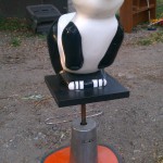 fiberglass hydraulic panda bear chair