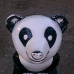 fiberglass hydraulic smiling panda bear