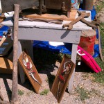 old primitive grey table tools plaques