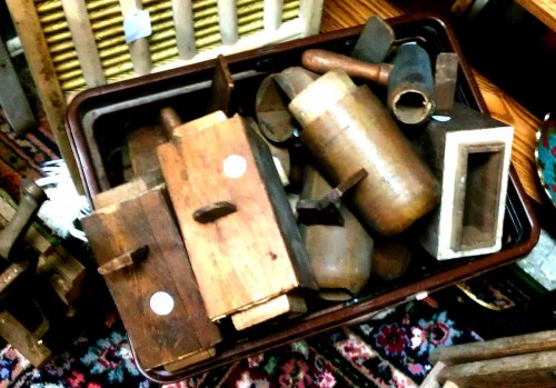 antique wooden pieces from an organ