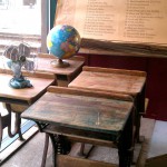 antique wooden school desks window fargo antiques on broadway