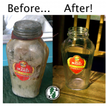 old preserves bottle before after