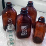 vintage glass milk bottles advertisng collectibles