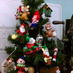 vintage and retro christmas ornaments on tree