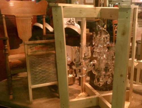 antique venetian glass chandelier in crate fargo antiques on broadway