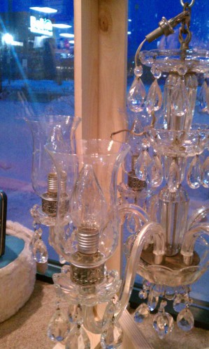 vintage glass chandelier