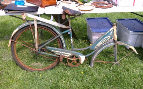 vintage blue columbia bike