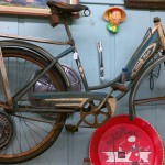 vintage columbia bicycle wall art