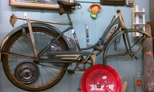 vintage columbia bicycle wall art