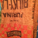 old purina burlap feed seed sack