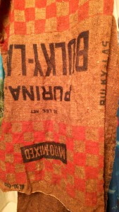 old purina burlap feed seed sack