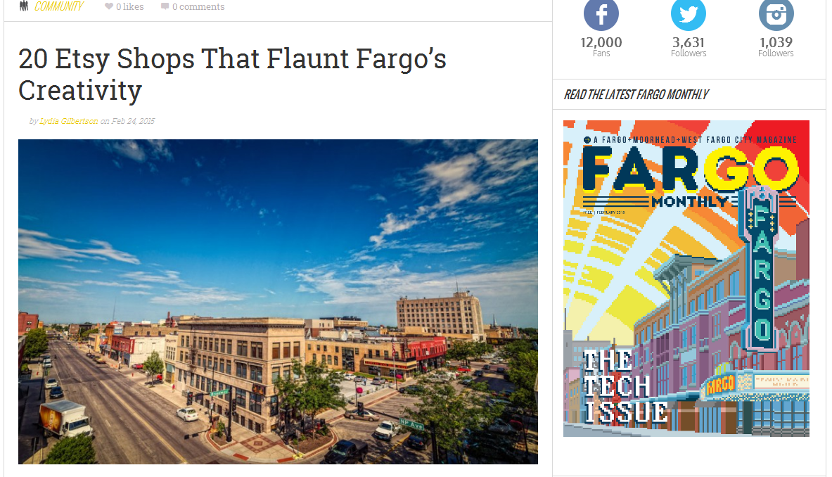 Vintage Creativity Featured In Fargo Monthly