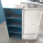 dirty with shelves mancave metal wall cases