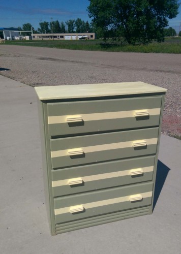 moss green dresser with pale yellow stripes fair oaks antiques