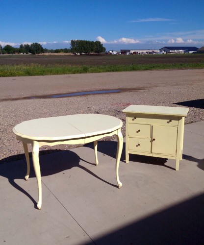 salvaged country primitive furniture creamy butter color