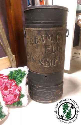 antique-cream-city-flour-sifter-storage-metal-can-tin-vintage-advertising