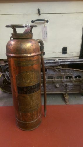 antique Salisbury copper fire extinguisher